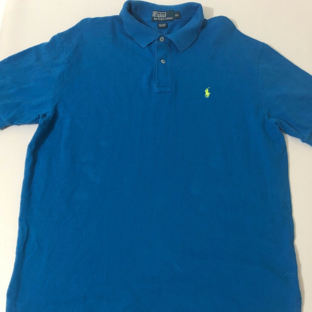 Polo Ralph Lauren Men Sz XL Solid Blue Polo Shirt